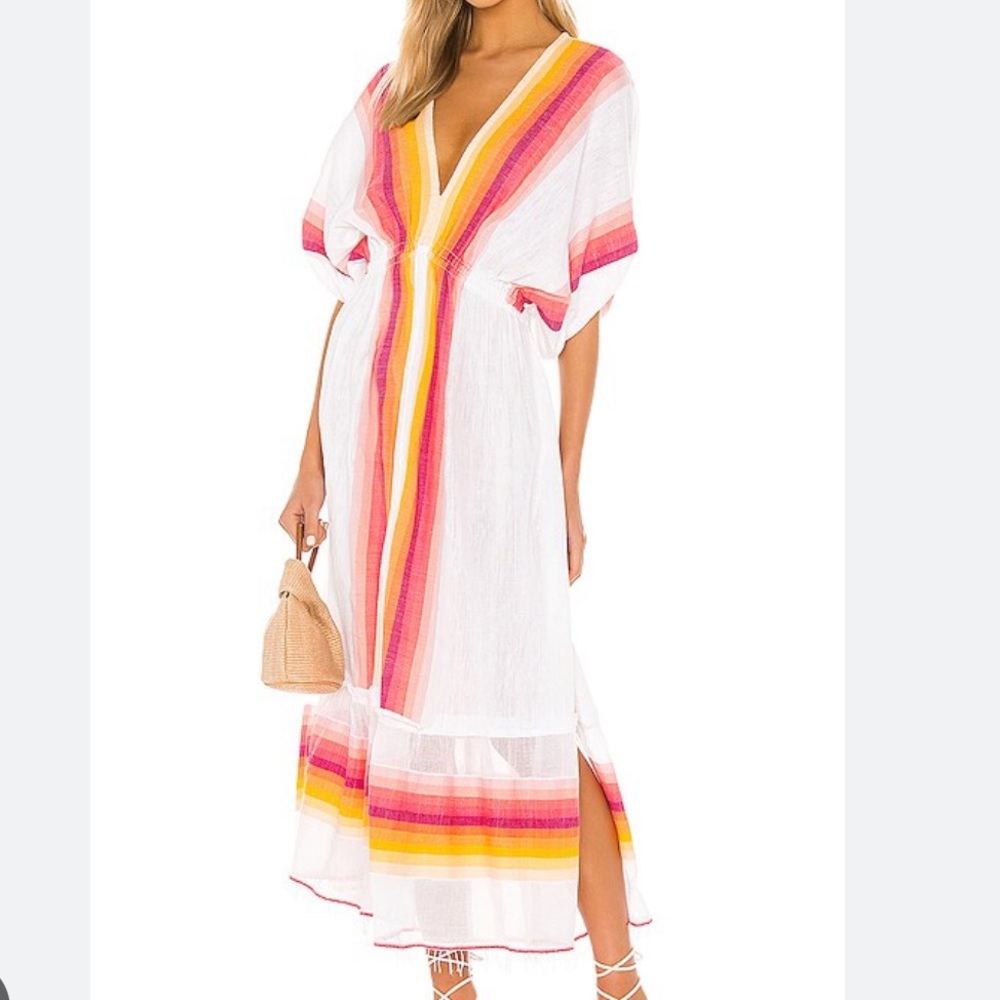 NWT. Lem Lem. Teref Plunge Neck Dress. Size XS. Perfect Beach Coverup